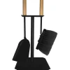 Besen|Kaminbesteck Schwarz 20 cm x 67,5 cm x 21,5 cm