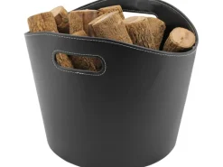 Kaminholzkorb aus Leder* Hot
