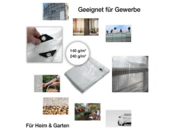Abdeckplane Leno Extra Reißfest Wasserdicht mit Ösen 240 g/m² 4 x 6 m*Karat Hot