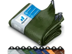 Karat Quads|Abdeckplane Wasserdichte Plane mit Ösen Schutzplane 240 g/m² 6 x 8 m