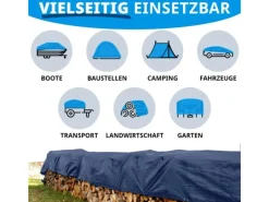 Karat Pool Abdeckung|Abdeckplane Wasserdichte Plane mit Ösen Schutzplane 140 g/m² 1,5 x 6 m