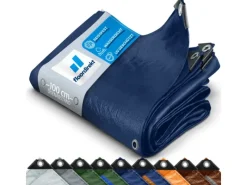 Abdeckplane Wasserdichte Plane mit Ösen Schutzplane 140 g/m² 6 x 8 m*Karat Best