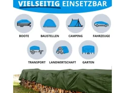 Karat Pool Abdeckung|Abdeckplane Wasserdichte Plane mit Ösen Schutzplane 240 g/m² 1,5 x 6 m