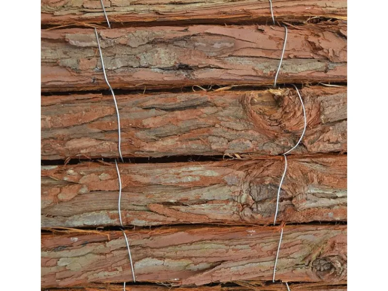 Baumrindenmatte - Dekorativer Sichtschutz für Balkon und Garten aus Baumrindenstreifen - 200 x 300 cm*Karat Online