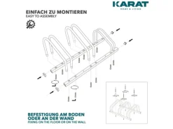 Karat Fahrräder|Fahrradständer Linus Zur Boden- oder Wandmontage für 5 Fahrräder