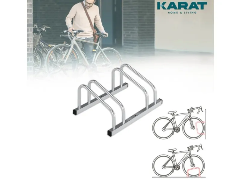 Karat Fahrräder|Fahrradständer Linus Zur Boden- oder Wandmontage für 2 Fahrräder