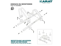 Fahrradständer Linus Zur Boden- oder Wandmontage für 2 Fahrräder*Karat