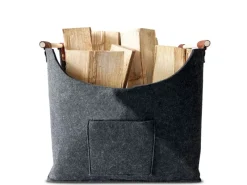 Filztasche Vesta Kaminholztasche Faltbar und Mit Verstärktem Griff Schwarz*Karat Online