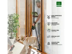 Fliegengitter Johnny Gestreift Klebemontage Klettverschluss 90 x 210 cm*Karat Hot