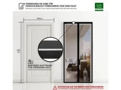 Fliegengitter Johnny Gestreift Klebemontage Klettverschluss 90 x 210 cm*Karat Hot