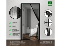 Fliegengitter Johnny Gestreift Klebemontage Klettverschluss 90 x 210 cm*Karat Hot