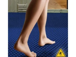 Hygienematte für Barfußzonen UV Beständig Blau 120 x 650 cm*Karat Online