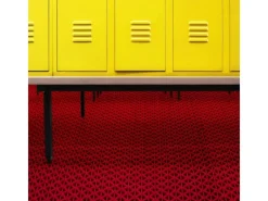 Hygienematte für Barfußzonen UV Beständig Rot 90 x 900 cm*Karat Hot