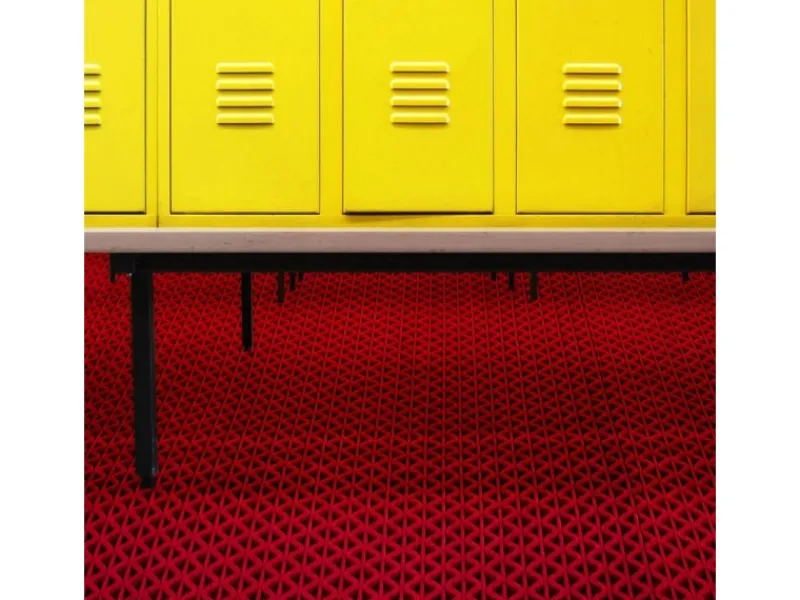 Hygienematte für Barfußzonen UV Beständig Rot 90 x 800 cm*Karat Outlet