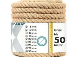 Juteseil Ø 20 mm Kletterseil Extra Stark Universell Einsetzbar Länge 5 Meter*Karat Hot