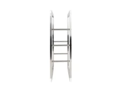 Kaminholzregal Chios Silbernes Regal für Brennholz Wetterbeständig 40 x 80 x 25 cm*Karat Outlet