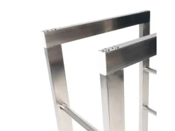 Kaminholzregal Chios Silbernes Regal für Brennholz Wetterbeständig 40 x 80 x 25 cm*Karat Outlet