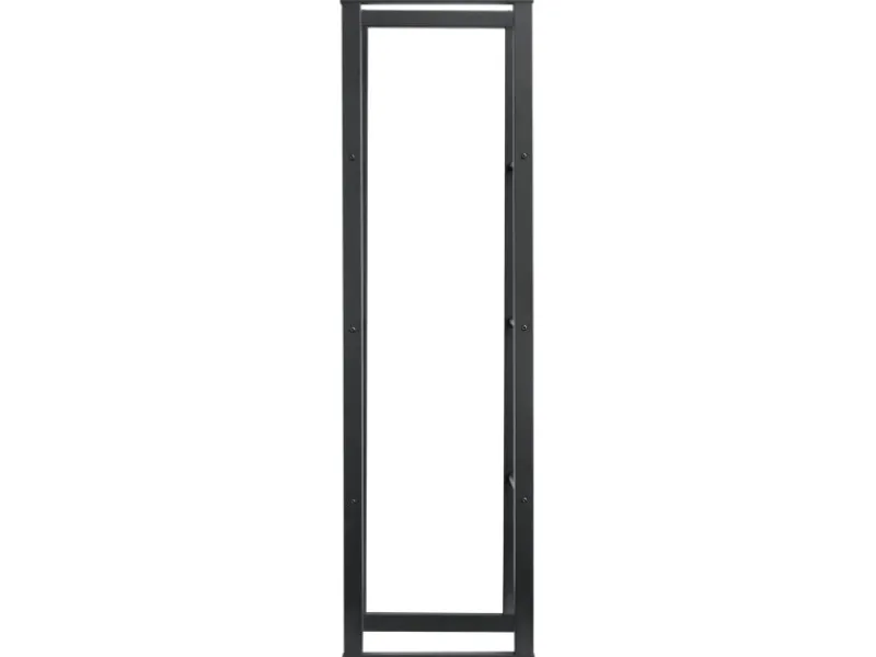 Karat Kaminholzregale|Kaminholzregal Kreta Schwarz Brennholzregal für Innen und Außen 80 x 25 x 100 cm