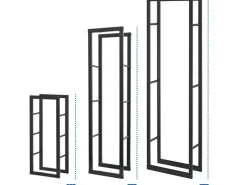 Kaminholzregal Kreta Schwarz Brennholzregal für Innen und Außen 100 x 25 x 100 cm*Karat Online