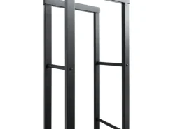 Kaminholzregal Kreta Schwarz Brennholzregal für Innen und Außen 100 x 25 x 100 cm*Karat Online