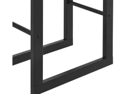 Kaminholzregal Kreta Schwarz Brennholzregal für Innen und Außen 125 x 25 x 100 cm*Karat Sale