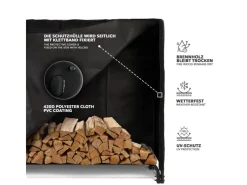 Kaminholzregal Patmos Modernes Regal für Brennholz 118 x 114 x 36 cm*Karat Outlet