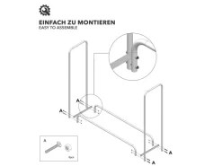 Kaminholzregal Patmos Modernes Regal für Brennholz 118 x 114 x 36 cm*Karat Outlet