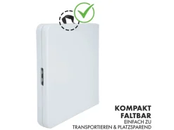 Klapptisch Fukui Höhenverstellbar Wetterfest für Innen und Außen 120 x 60 cm*Karat Hot