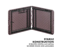 Klapptisch Gartentisch Saga Wetterfest Höhenverstellbar 120 x 60 cm*Karat Outlet