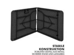 Karat Gartentische|Klapptisch Kyoto Strapazierfähig Wetterfest für Innen und Außen 180 x 73 cm