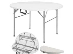 Karat Gartentische|Klapptisch Shiga Runder Gartentisch Faltbar mit Tragegriff Ø 120 cm