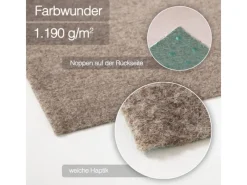 Rasenteppich Farbwunder PRO Zuschnitt Kunstrasen 200 x 350 cm Beige*Karat New