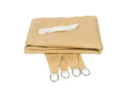 Karat Sonnensegel|Sonnensegel Wasserabweisend Dreieckig - für Garten, Terrasse und Balkon - Sand 3,6 x 3,6 x 5,1 m