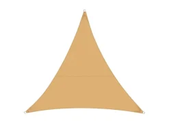 Karat Sonnensegel|Sonnensegel Wasserabweisend Dreieckig - für Garten, Terrasse und Balkon - Sand 5 x 5 x 5 m