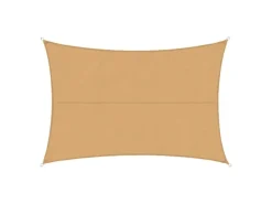 Sonnensegel Wasserabweisend Rechteckig - für Garten, Terrasse und Balkon - Sand 5 x 7 m*Karat Outlet