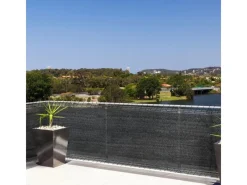 Karat Balkonsichtschutz|Zaunblende Marius Schattiergewebe 150 g/m² mit Befestigungszubehör 1,5 x 15 m