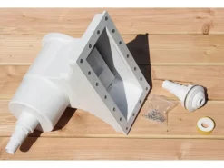 Karibu Pooltechnik|Breitmaulskimmer, Rücklaufdüse und Schlauchpaket