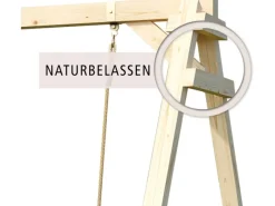 Doppelschaukel Felix mit Klettergerüst & Rutsche*Karibu Hot