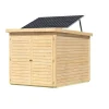 Fahrradgarage 3 m. Solarkit Naturbelassen 167 x 159 x 212 cm*Karibu