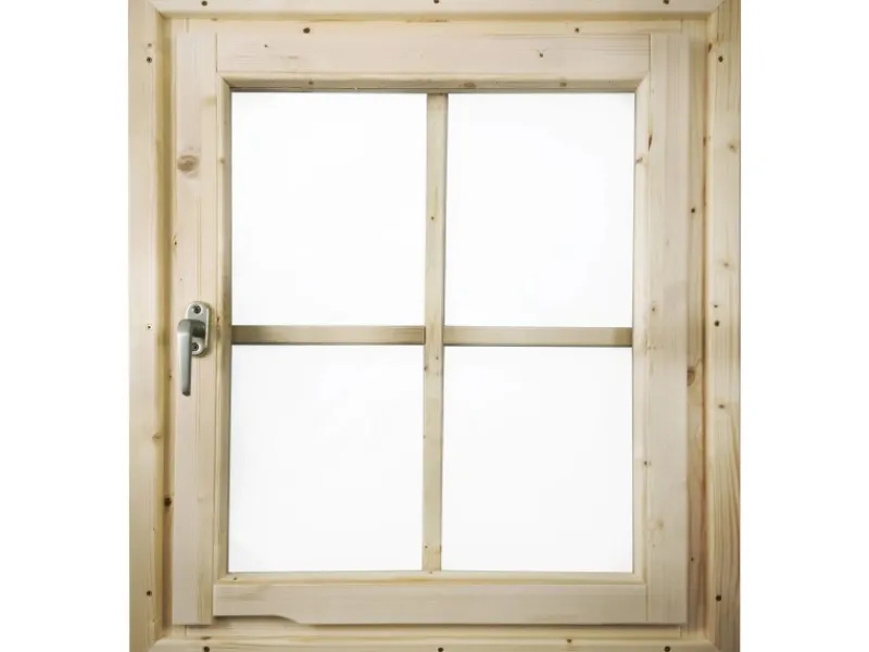 Karibu Gartenlauben|Pavillons|Fenster für 38mm Dreh-/Kippbeschlag Naturbelassen 69 cm x 80 cm