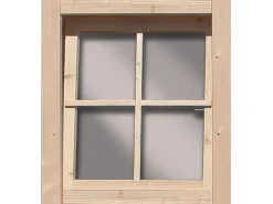Karibu Gartenlauben|Pavillons|Fenster für 38mm Dreh-/Kippbeschlag Naturbelassen 69 cm x 80 cm
