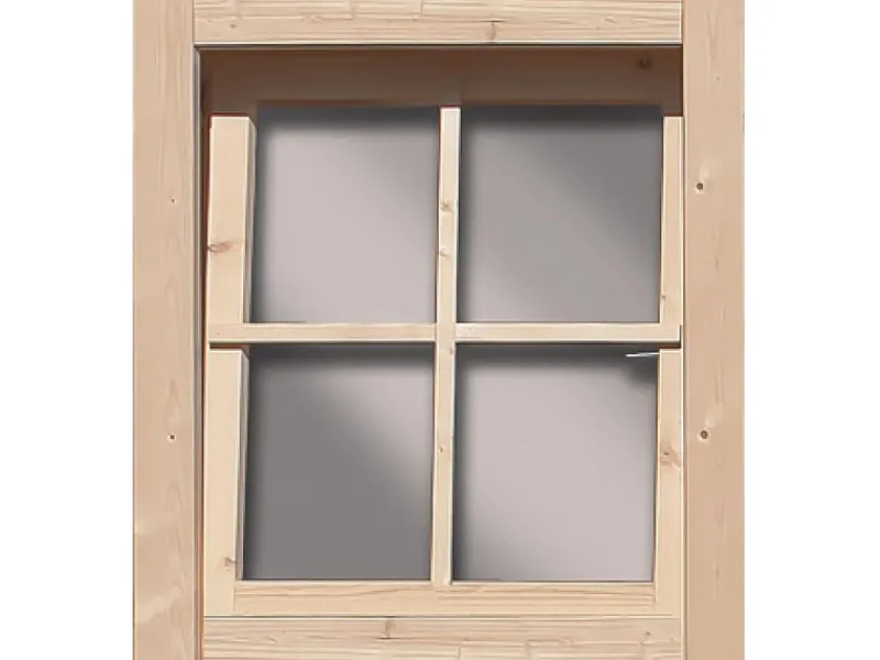 Karibu Gartenlauben|Pavillons|Fenster für 38mm Dreh-/Kippbeschlag Naturbelassen 69 cm x 80 cm