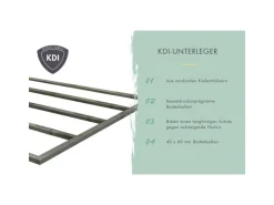 Karibu Gartenlauben|Pavillons|Fußboden 16 mm für Sockelmaß 230 cm x 230 cm (B x T) Naturbelassen