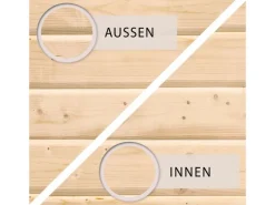 Fußboden für Sockelmaß 2,42 x 2,42 m (BxT) Aktion Naturbelassen*Karibu Clearance