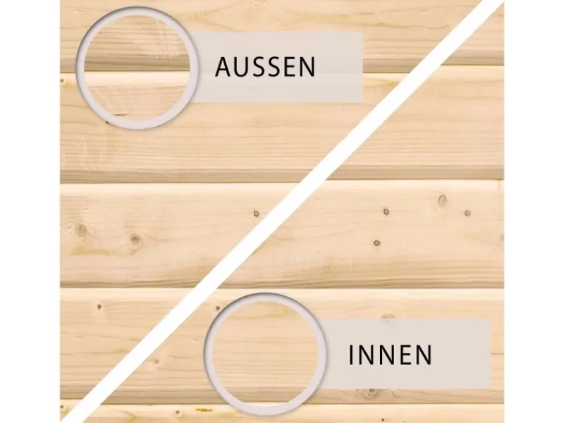 Fußboden für Sockelmaß 2,42 x 2,42 m (BxT) Aktion Naturbelassen*Karibu Clearance