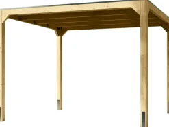 Karibu Pavillons|Fyrkant Pavillon Naturbelassen 320 cm x 320 cm