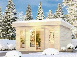 Gartenhaus Adelie Naturbelassen 238 x 393 x 393 cm*Karibu New