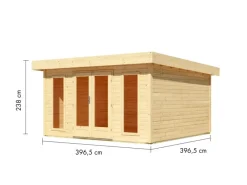 Gartenhaus Adelie Naturbelassen 238 x 393 x 393 cm*Karibu New