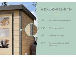 Karibu Gartenschränke|Gartenhaus Diego 3,5 C Anthrazit/Graualuminium 209 x 238 x 242 cm