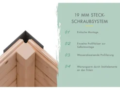 Karibu Gartenschränke|Gartenhaus Diego 3,5 C Anthrazit/Graualuminium 209 x 238 x 242 cm